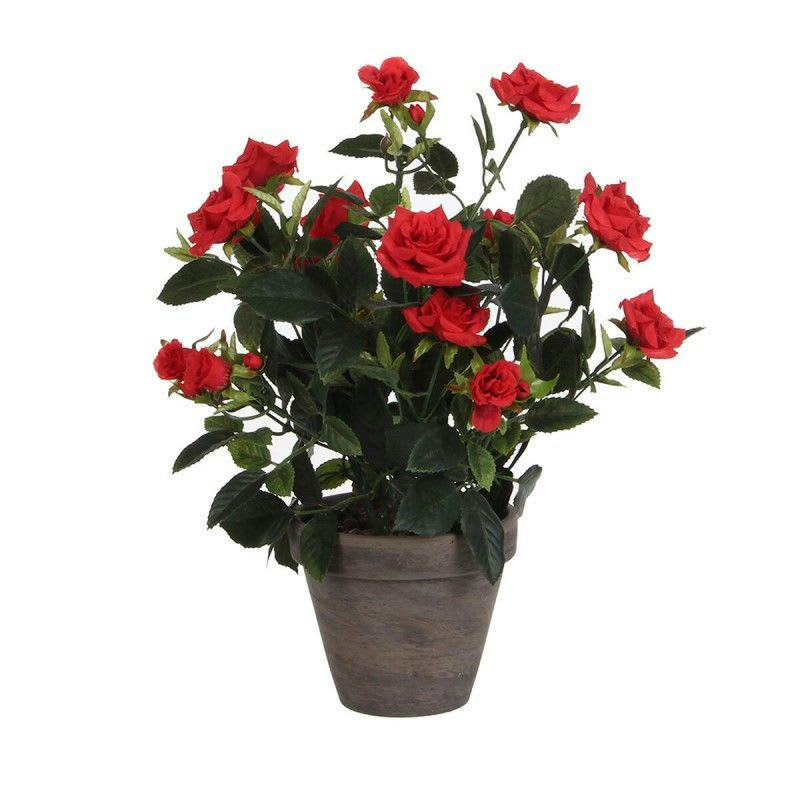 - Rosier artificielle rouges en pot H33