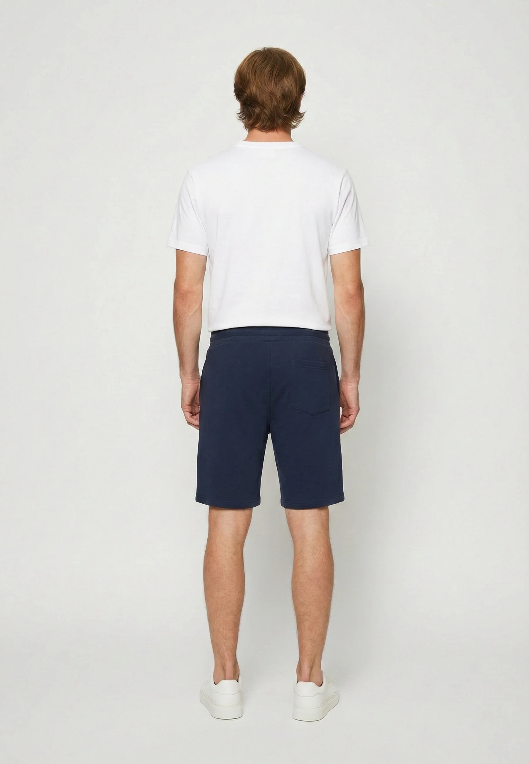 Short regular bleu marine molleton coton polyester KYLIO