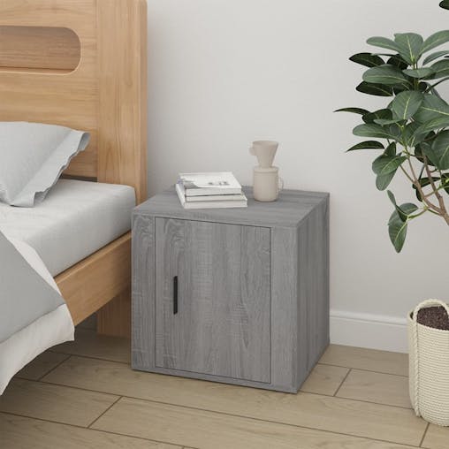 NNEVL Bedside Cabinets 2 pcs Grey Sonoma 50x39x47 cm