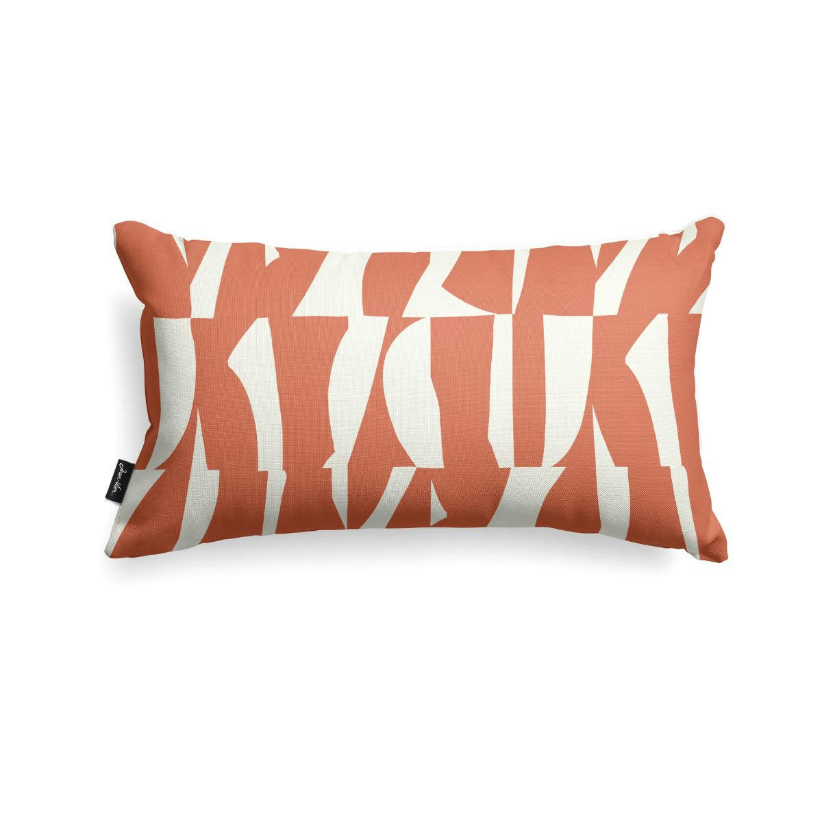 - Housse de coussin coton Orange Festa 25x45 cm