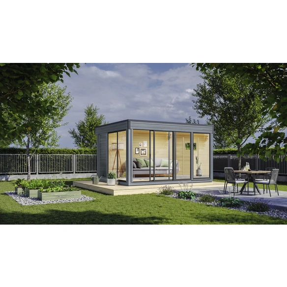 Gartenhaus »Finn Cube Typ 2«, Holz, BxT: 429 x 328 cm (Außenmaße inkl. Dachüberstand)