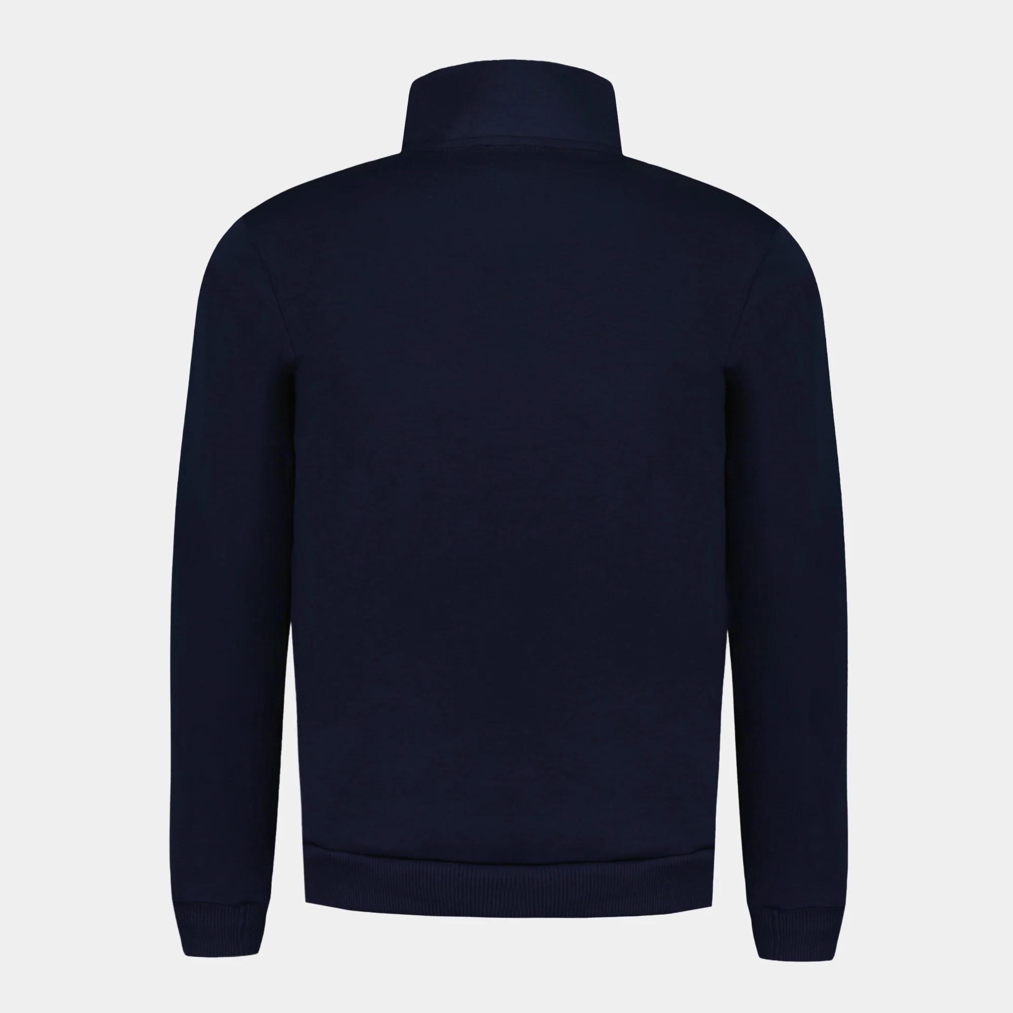 Sweatshirt boutonné Essentiel double face avec logo brodé ton sur ton