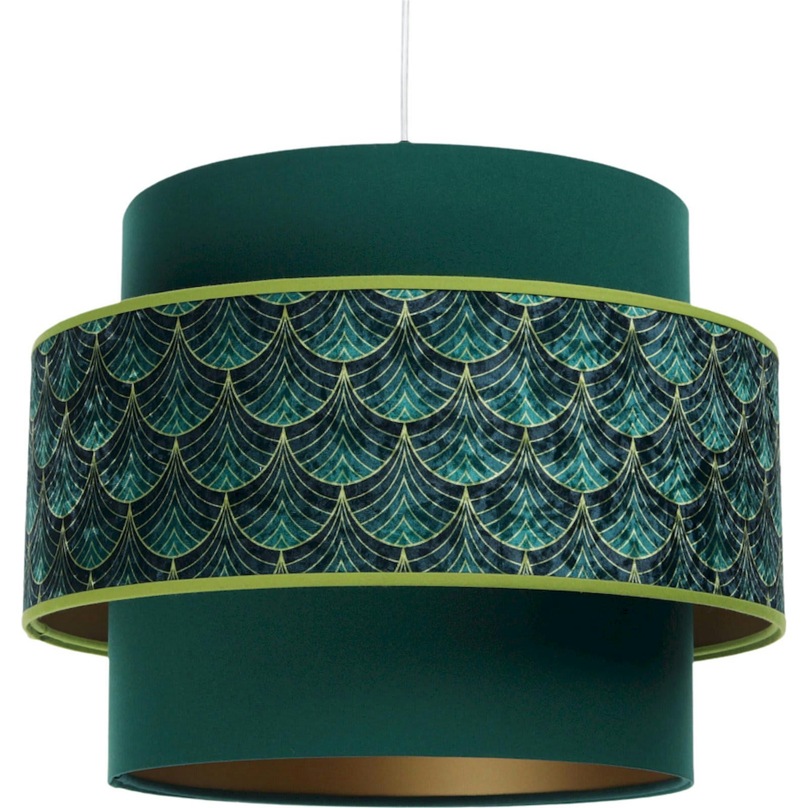 DOBLO - Suspension Velours Vert 40x40x31 cm