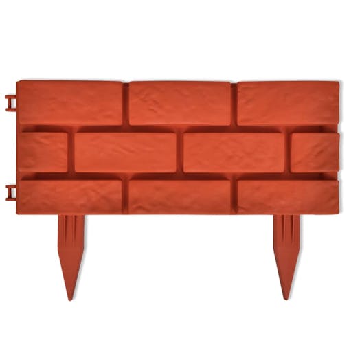 NNEVL Lawn Divider with Brick Design 11 pcs
