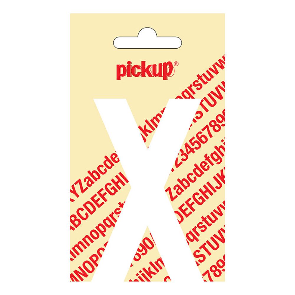 BOKSTAV PICKUP NOBEL X HVIT 90 MM SELVKLEBENDE