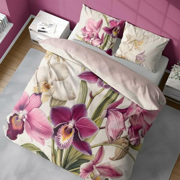 Pościel 3D z mikrofibry ze storczykami – 160x200 cm – Visuale 3D
