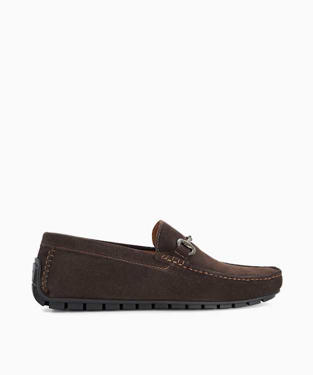 Brackon Brown - Suede Snaffle Trim Moccasins
