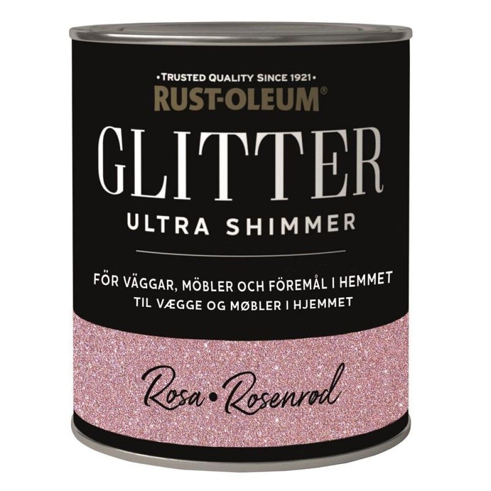 GLIMMERMALING RUST-OLEUM ULTRA SHIMMER ROSA GULL 750 ML