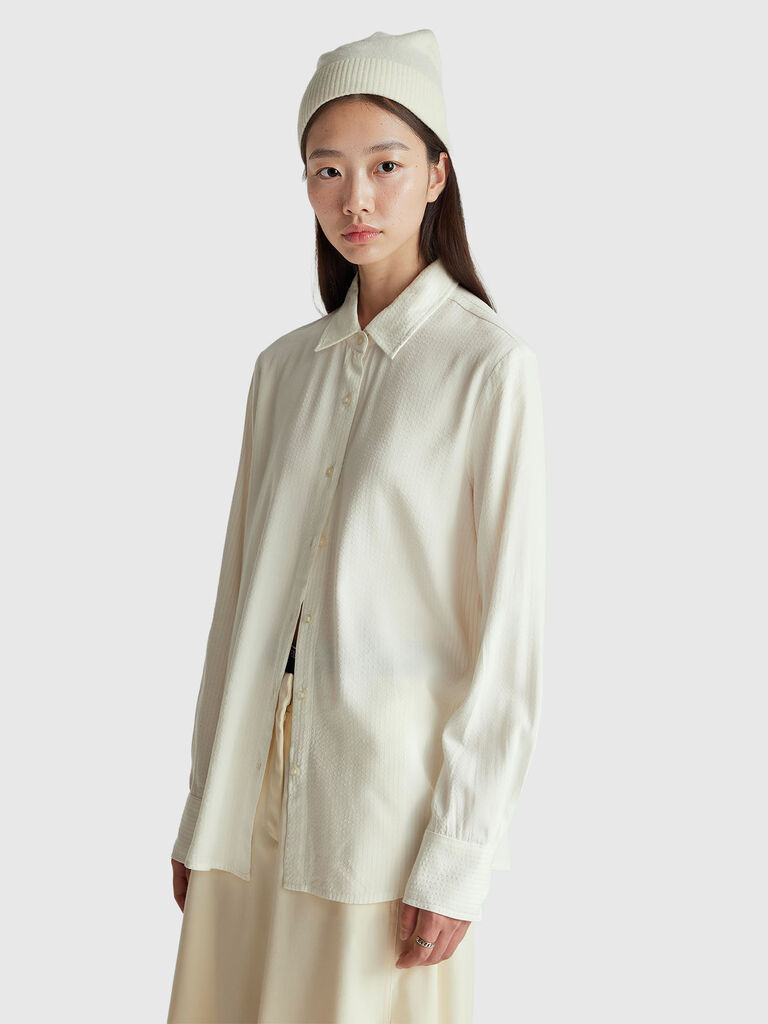 Striped shirt in viscose blend