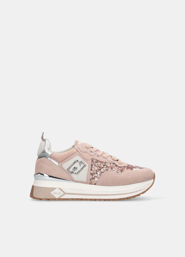 Sneakers platform in paillettes