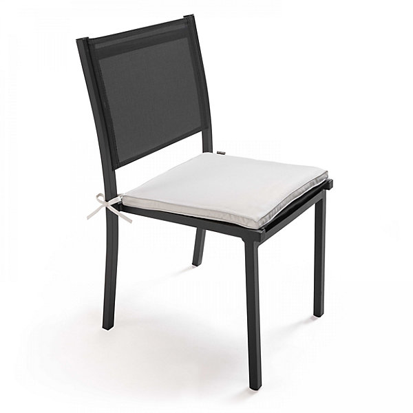 Lot de 4 galettes de chaise polyester écru 40x40x3 cmOviala