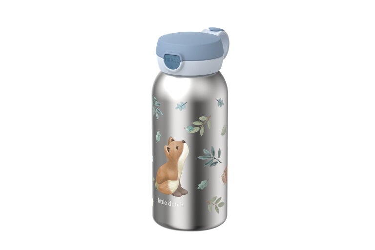 Campus RVS drinkfles met flipdop 600 ml - Forest Friends