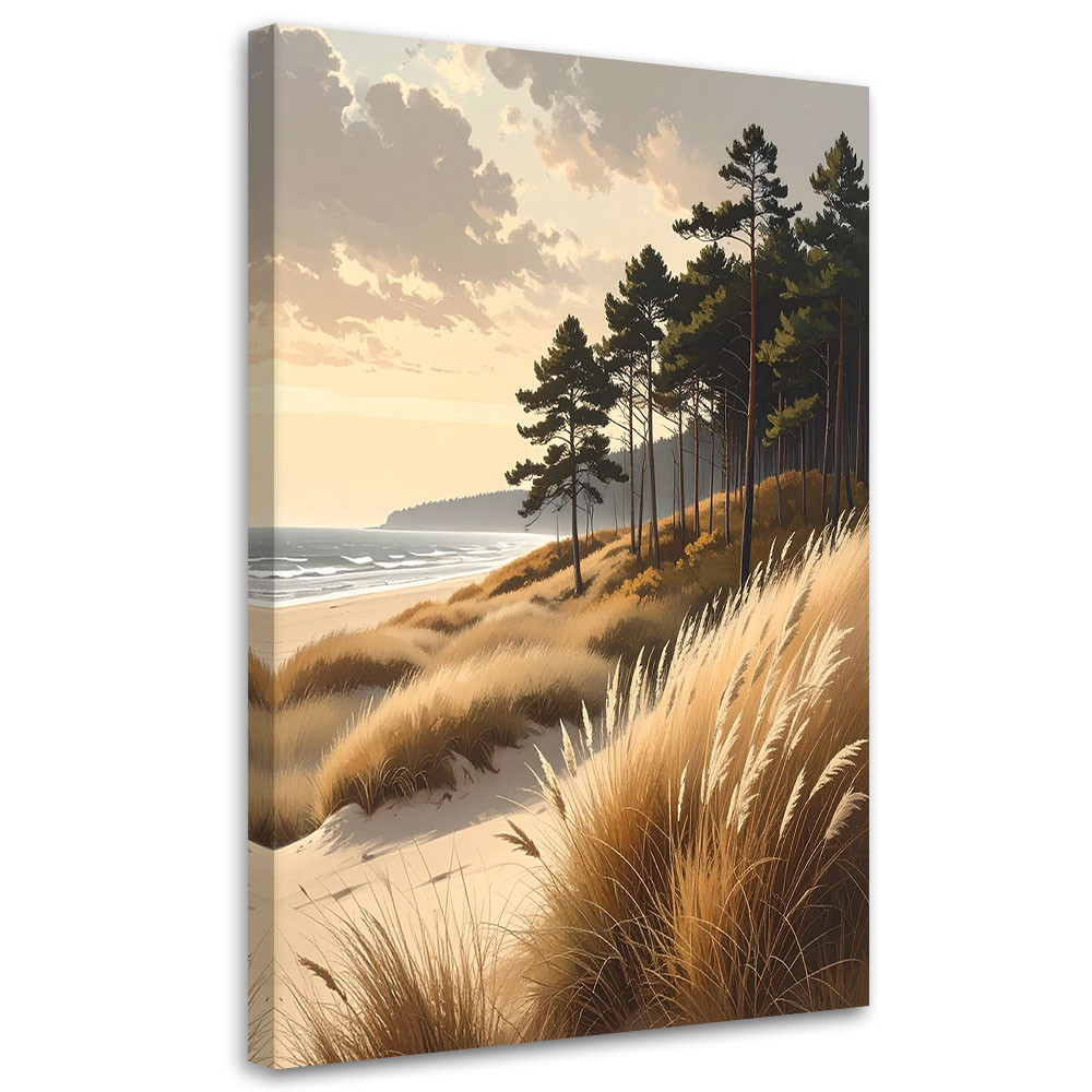 Obraz do salonu sypialni biura loftu, Widok Plaża Wydmy i Morze jak 20x30