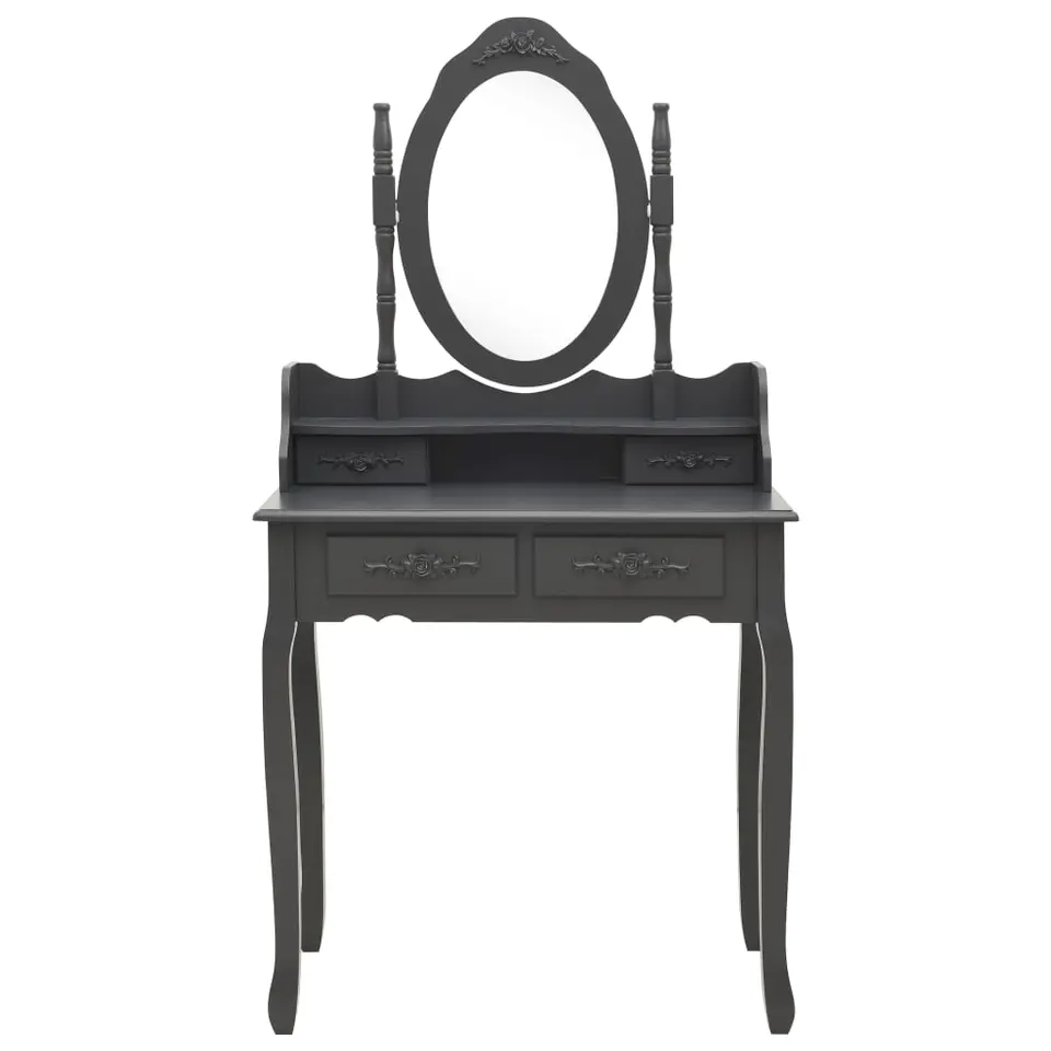 vidaXL - Kaptafel - Grijs - Hout