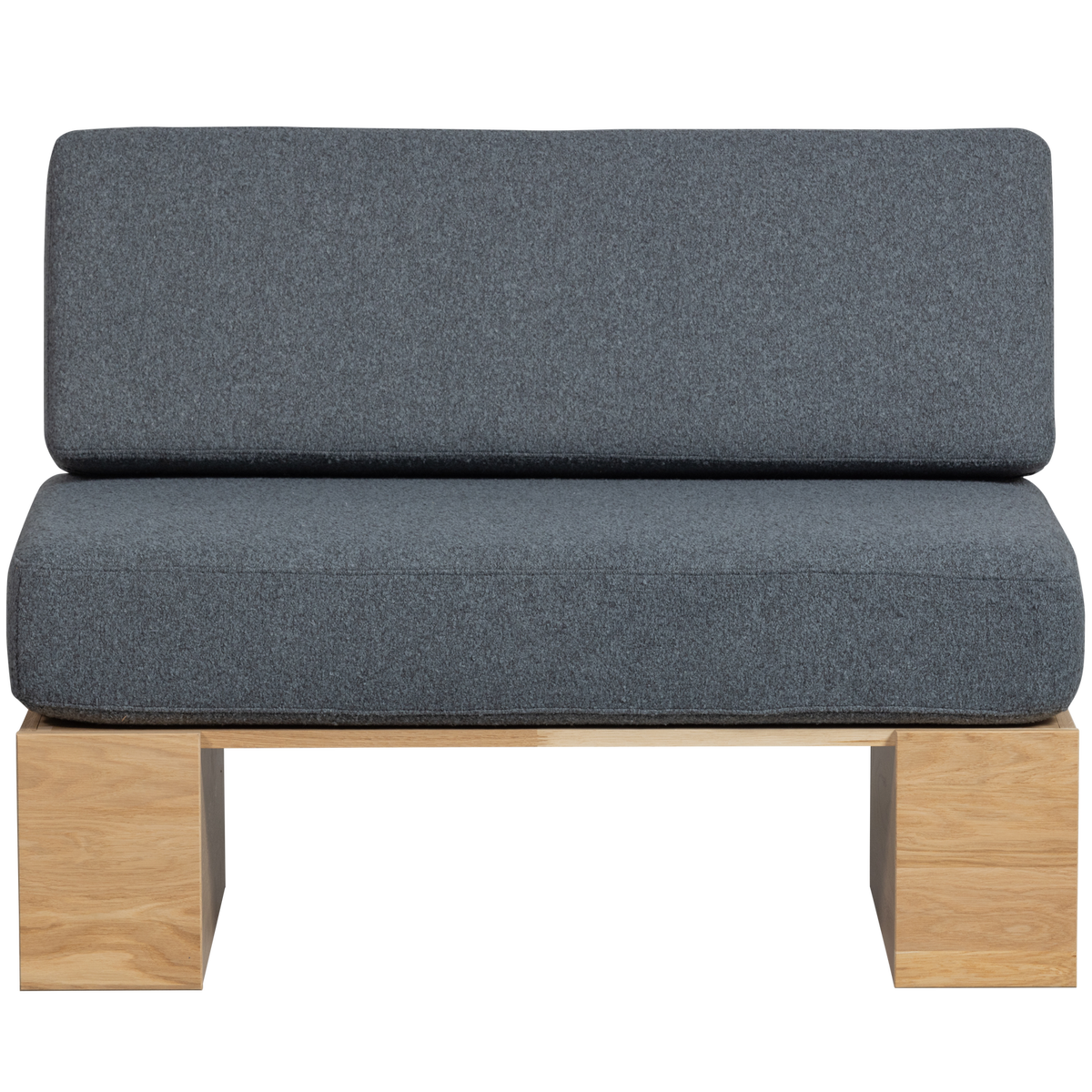 vtwonen muurbankje incl. kussens - Eiken - Naturel/Demin - 84x110x67
