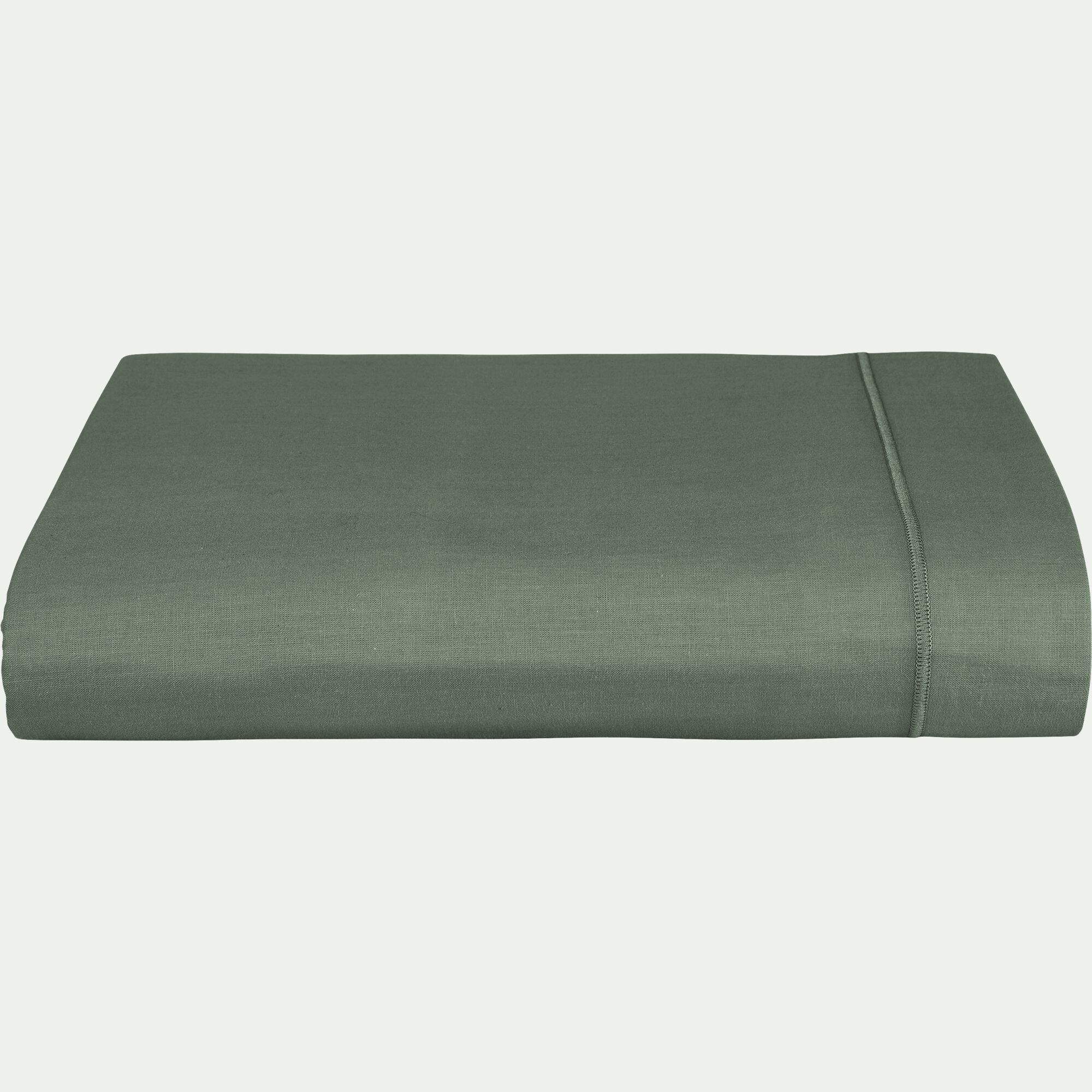 EOLI - Drap plat en coton270x300cm - vert cèdre