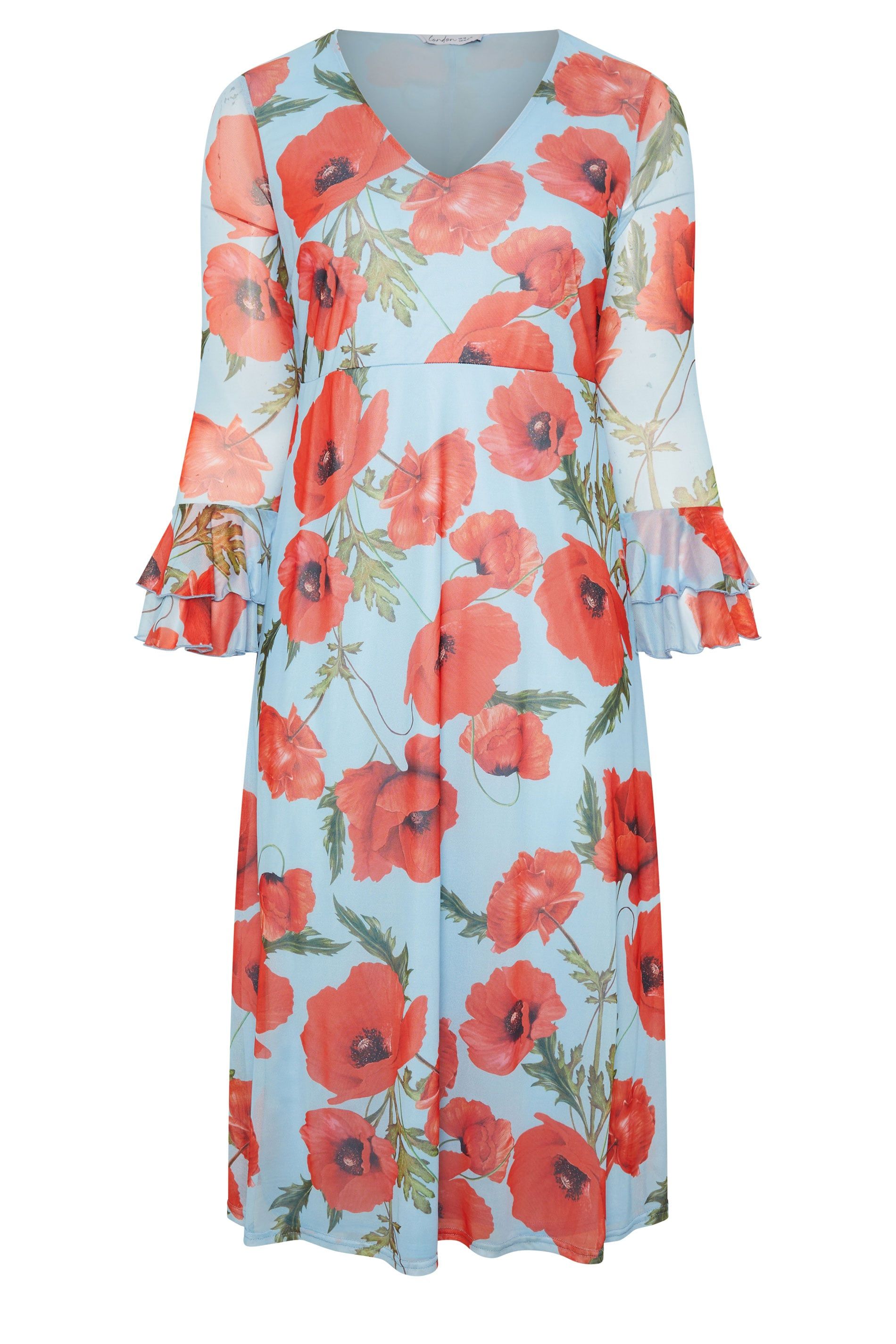 Yours Floral Mesh Maxi Dress
