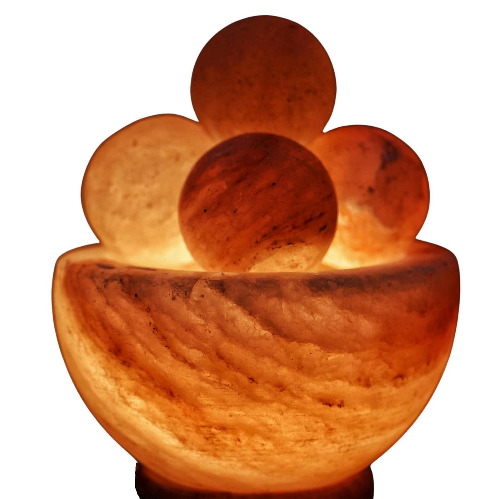 SEL D'HIMALAYA - Lampe avec 4 boules de massage en cristal de sel 2Kg