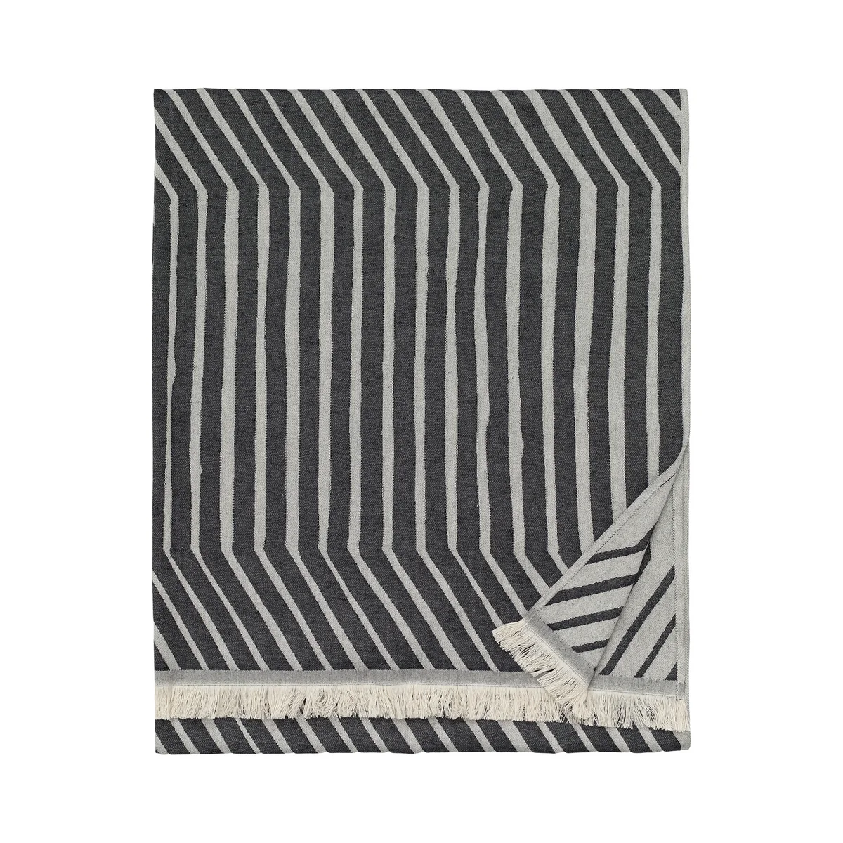 Marimekko - Kalasääski Badetuch, 100 x 180 cm, off-white / charcoal