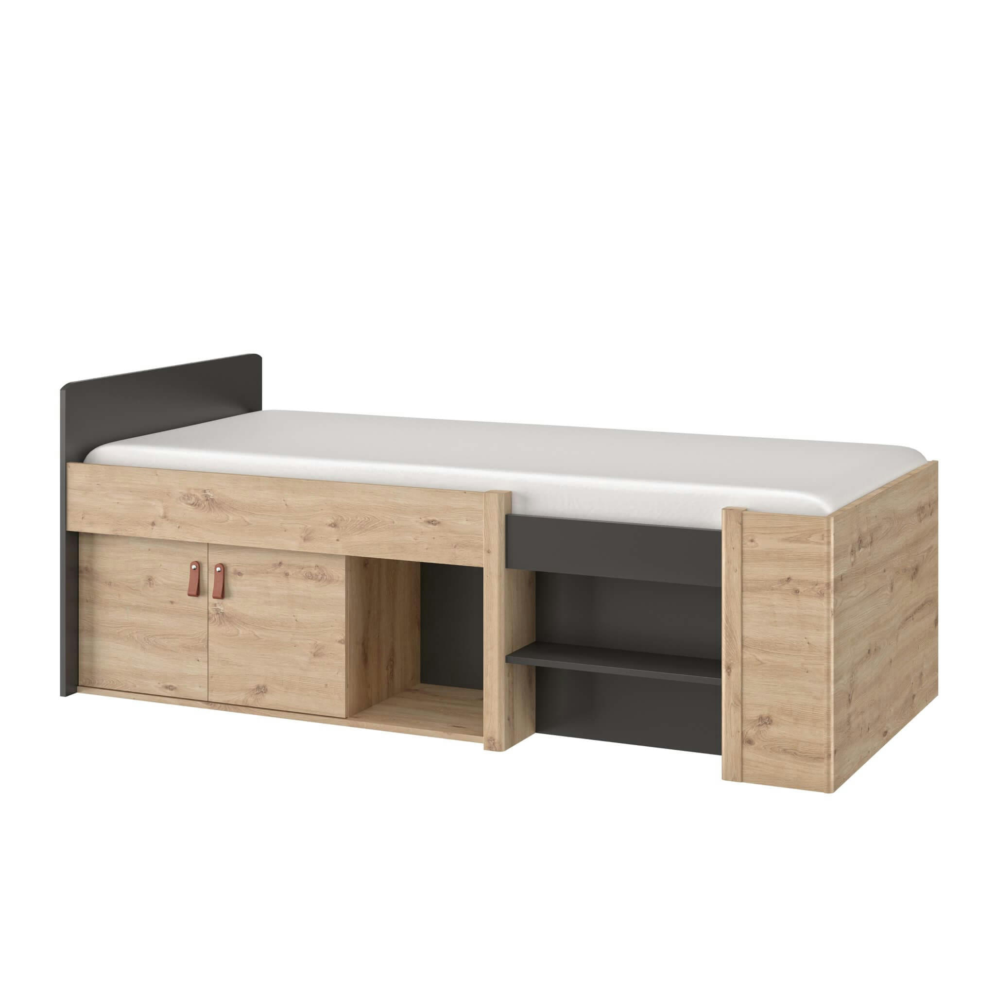 - Lit combiné noir 90x200