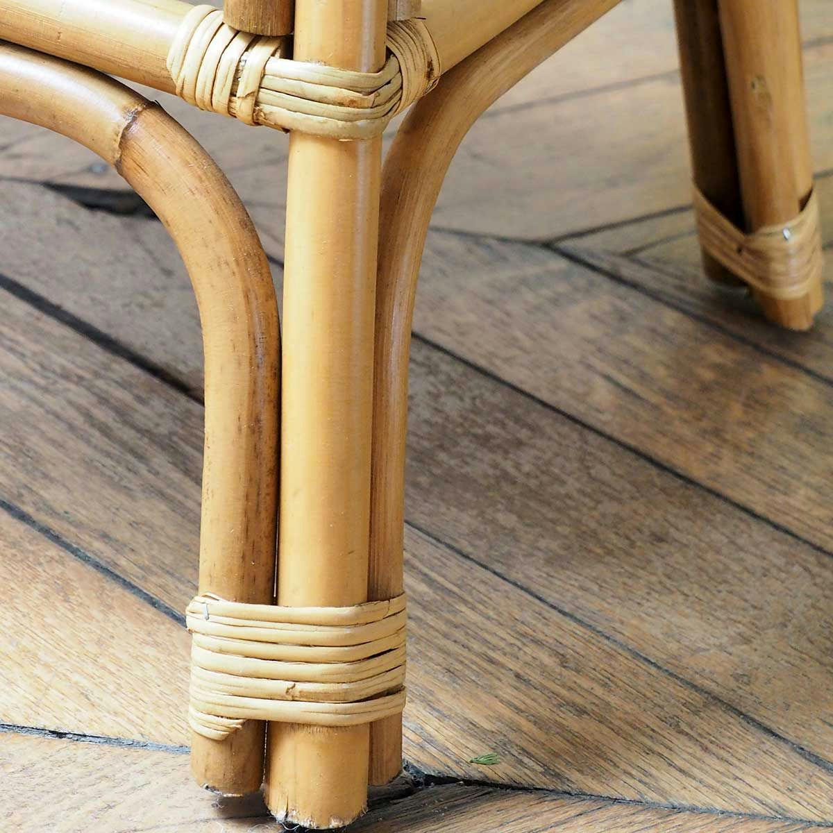 - Table basse ovale rotin