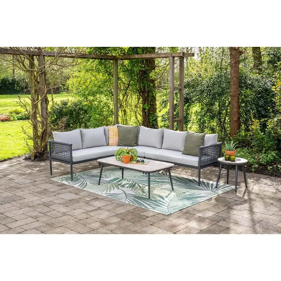 Teramon hoekset - 4-dlg. - carbon black - dark grey - valley sand