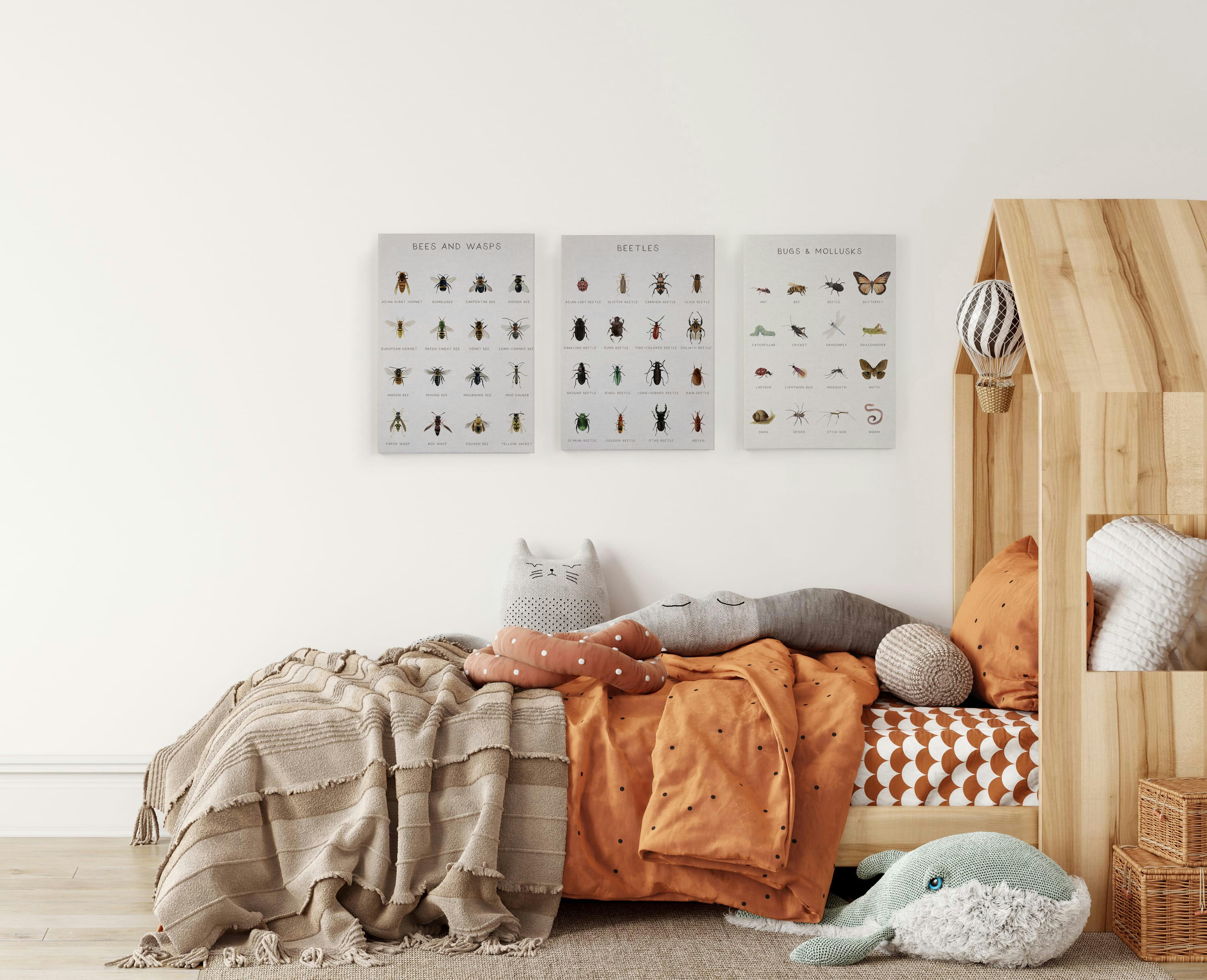 BEES - Peinture sur toile 60x40 Imprimé Abeilles