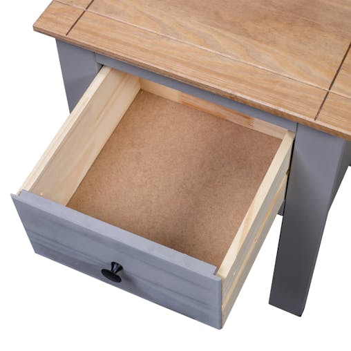 NNEVL Bedside Cabinet Grey 46x40x57 cm Pine Panama Range