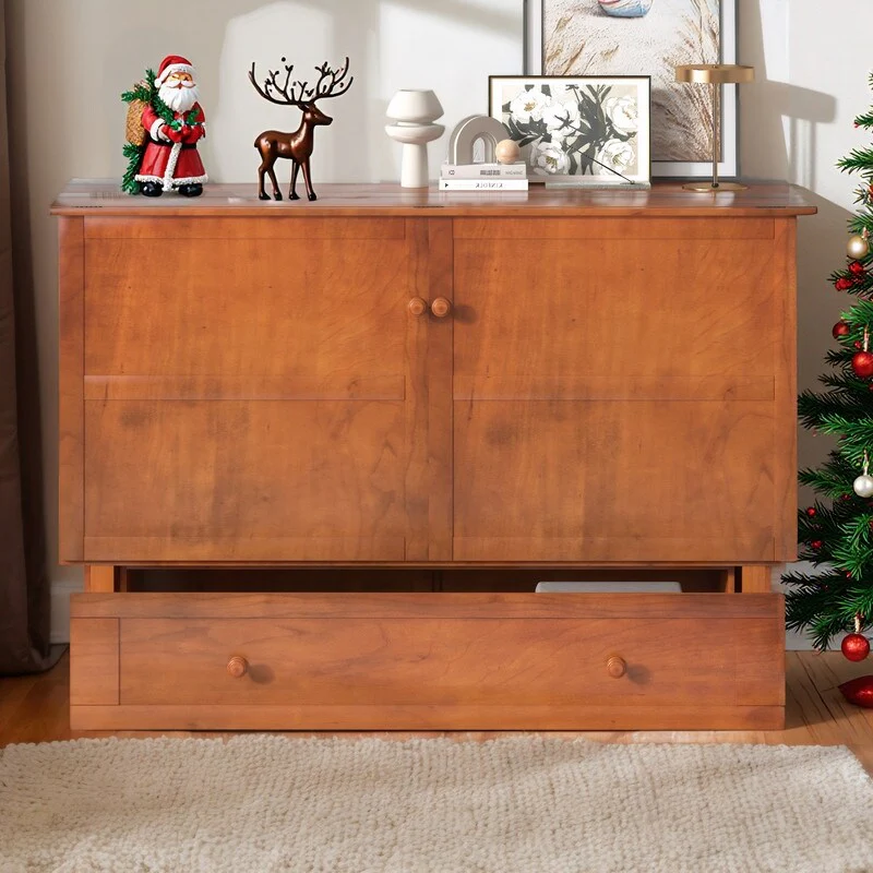 Mixoy Murphy Bed with Charging Station,Built-in Mattress