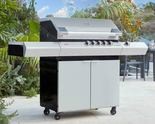 Ziegler & Brown Turbo Elite 5 Burner on Side Burner Cart