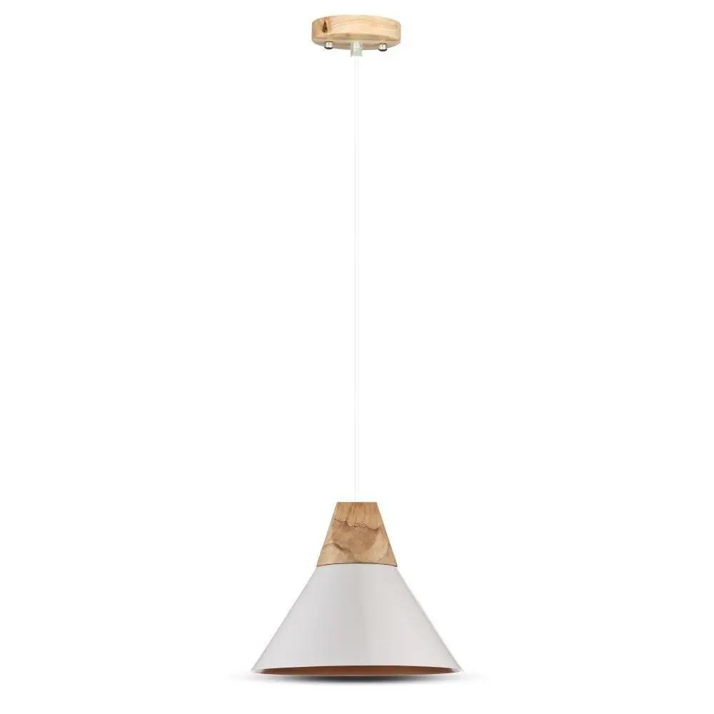 Lampa wisząca biała VT-7425 1xE27x60W wym: 110x4x25 cm V-TAC