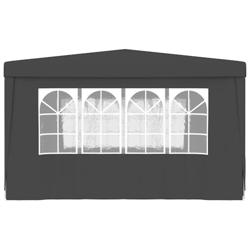 NNEVL Professional Party Tent with Side Walls 4x4 m Anthracite 90 g/m&sup2;