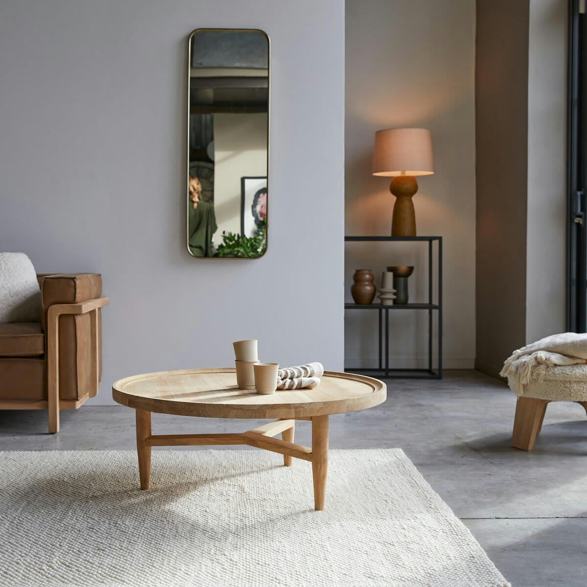 MILLA - Table basse en teck massif