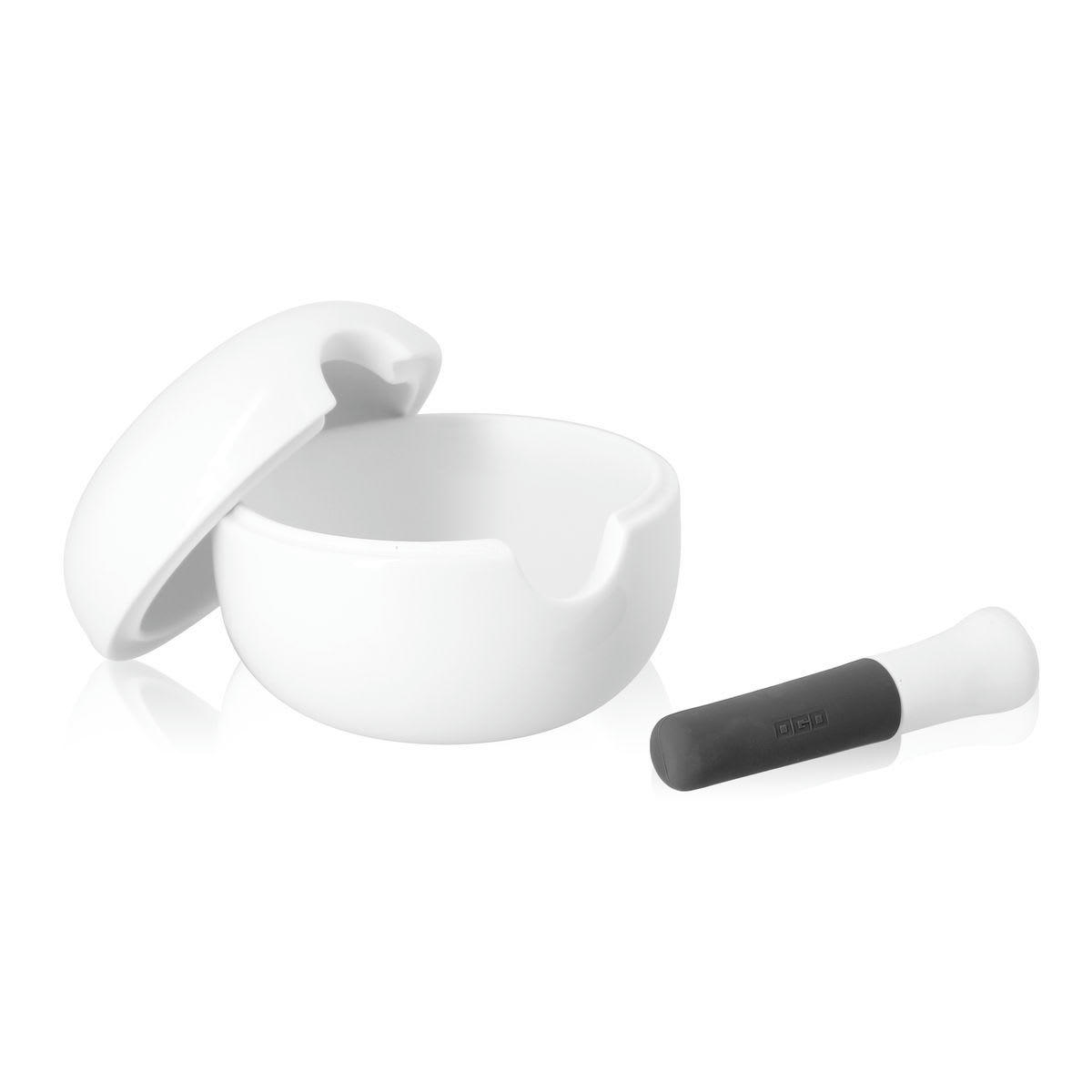 NEST - Mortier et pilon en porcelaine blanche