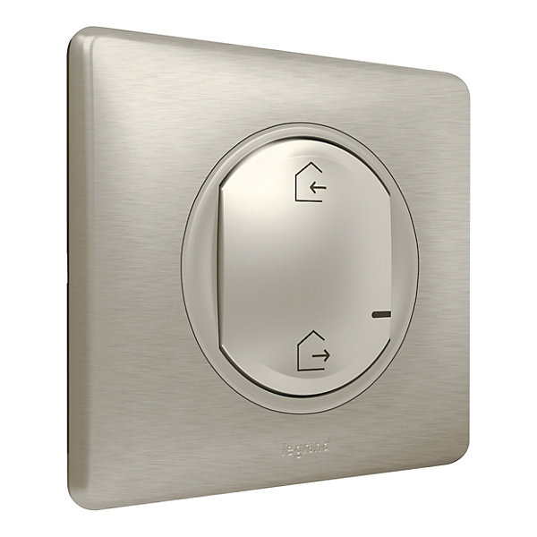 Commande générale sans fil Départ/Arrivée pour installation connectée Céliane with Netatmo titane
