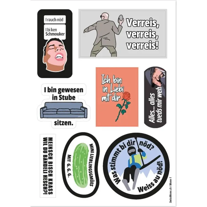 Sticker 7er-Set Meme 1