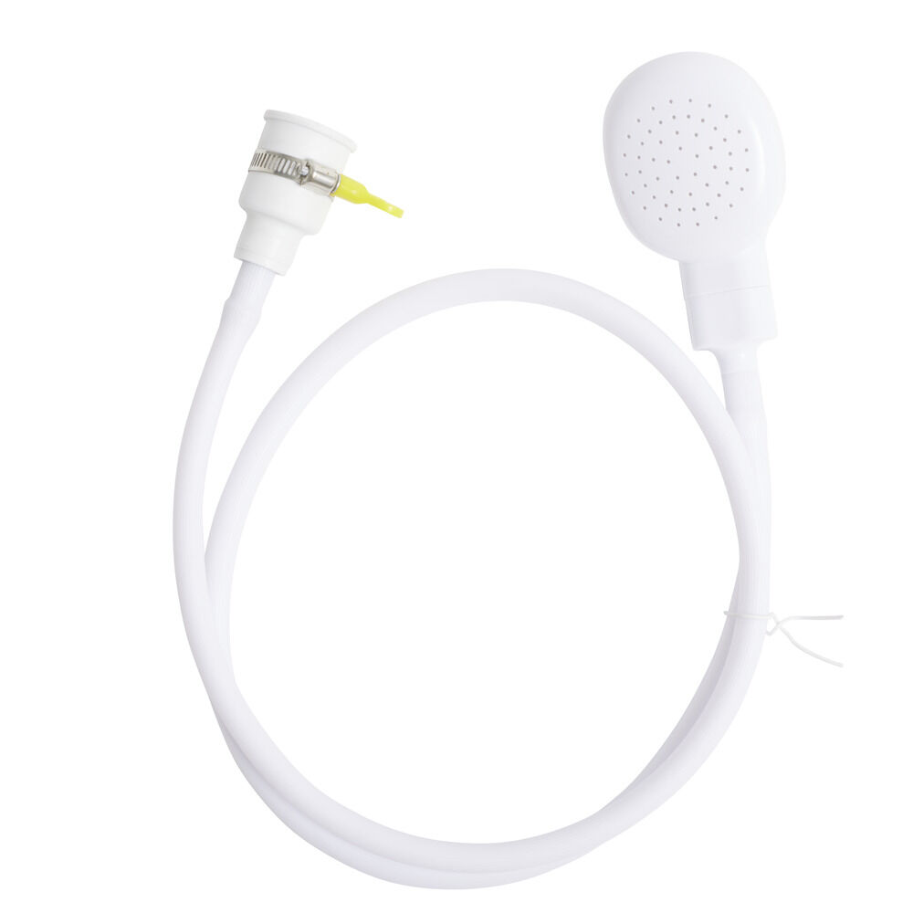 Pommeau de douche nomade pour robinet avec flexible blanc L113cm