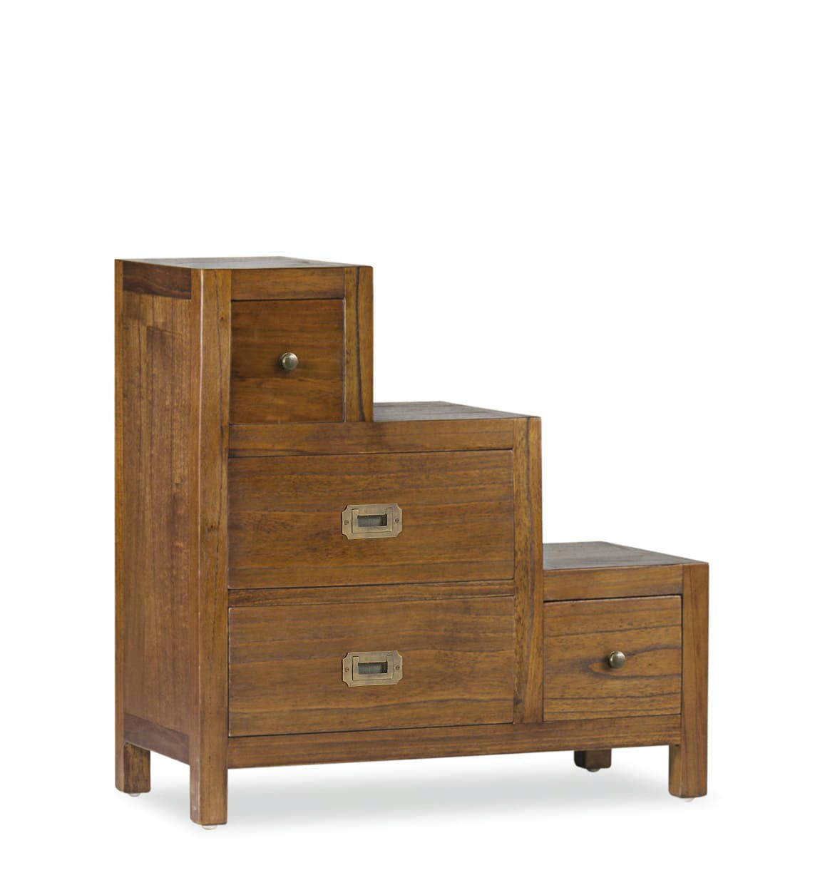 STAR - Table de chevet escalier en bois marron L70
