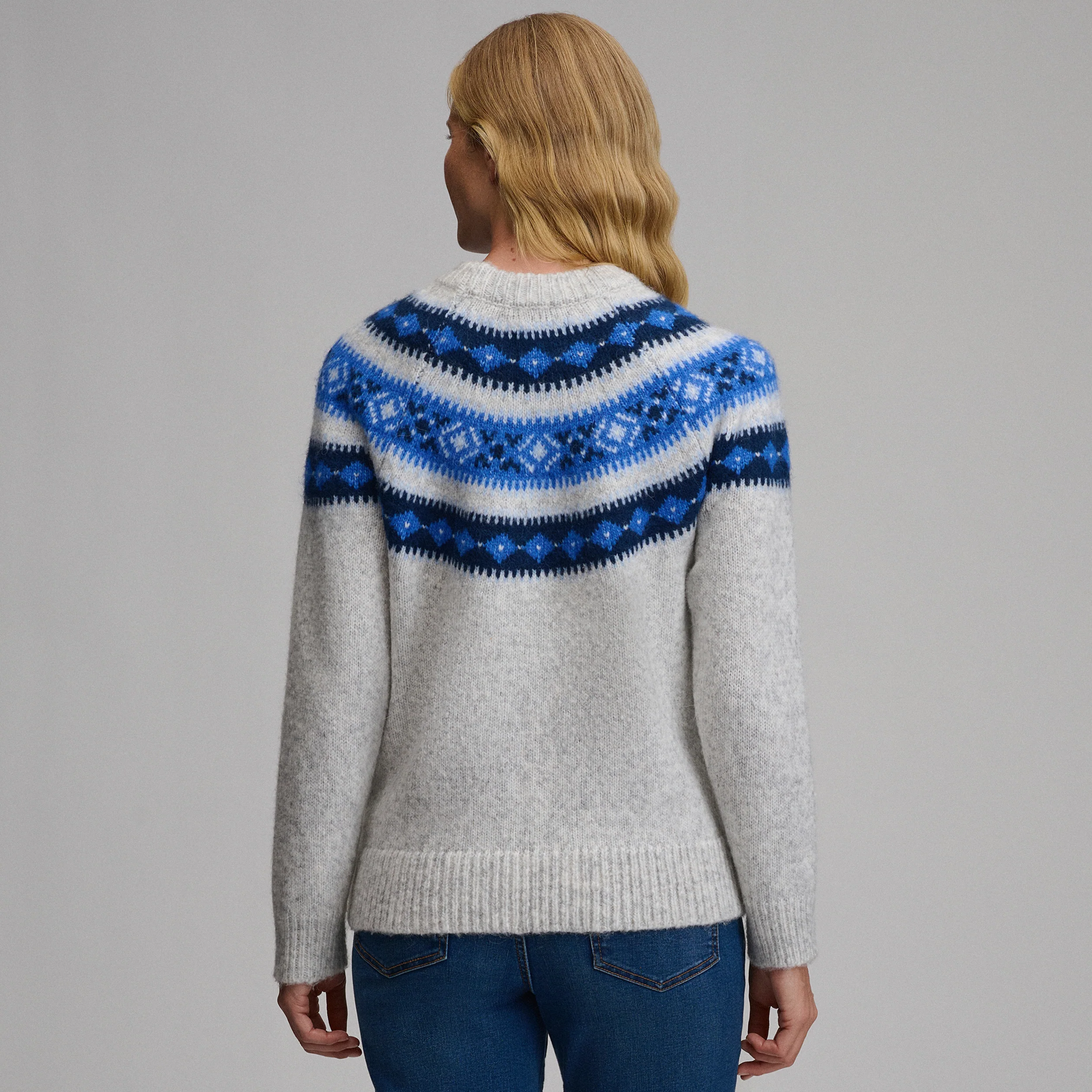 Women's Fairisle Fluffy Crew Sweater