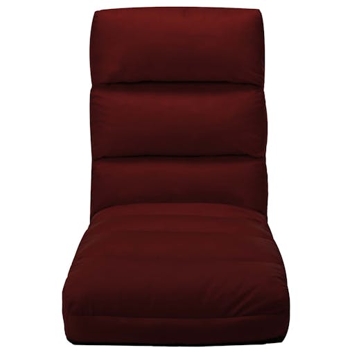NNEVL Folding Floor Chair Wine Red Faux Leather