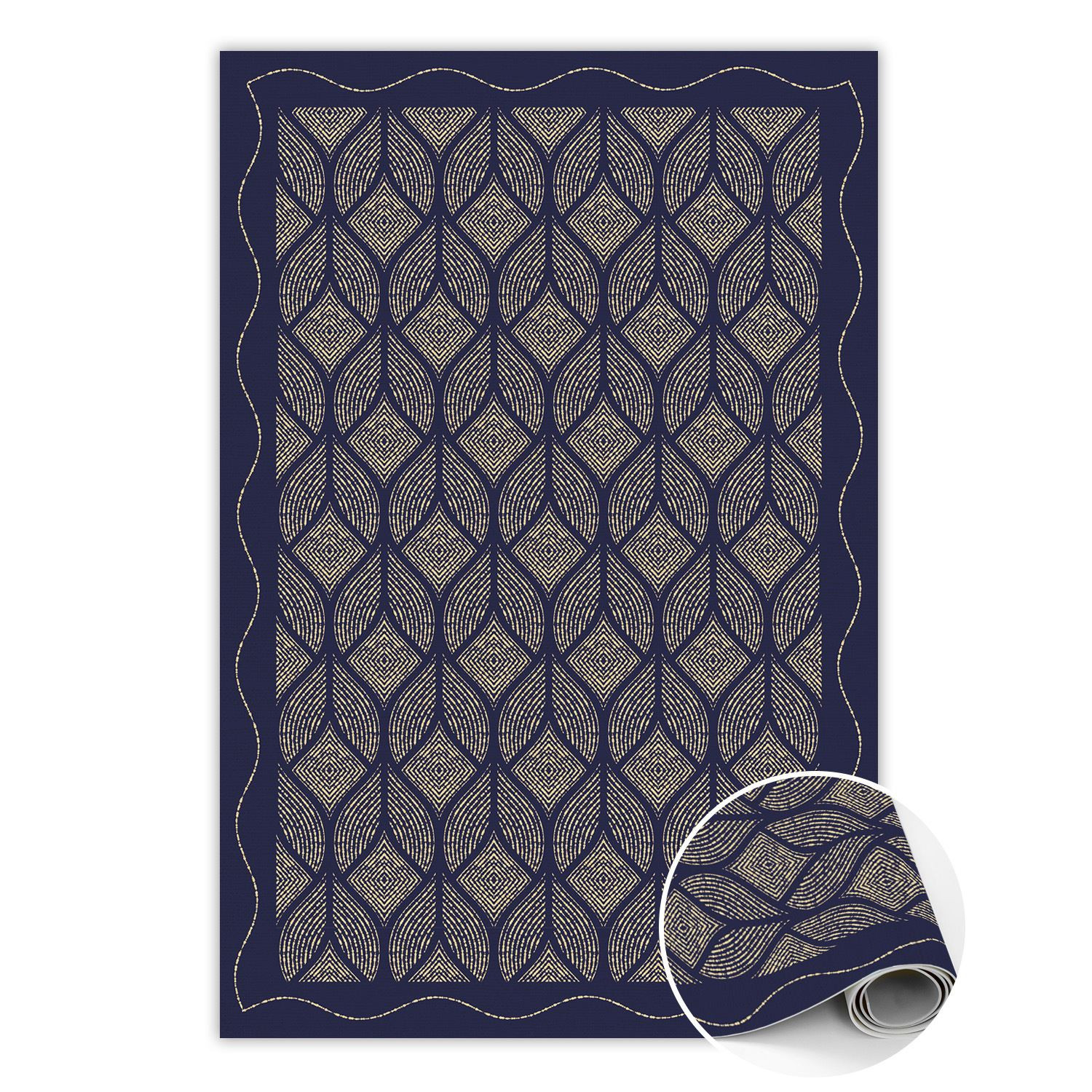 Modny winylowy dywan Geometryczny splot 60 x 90 cm