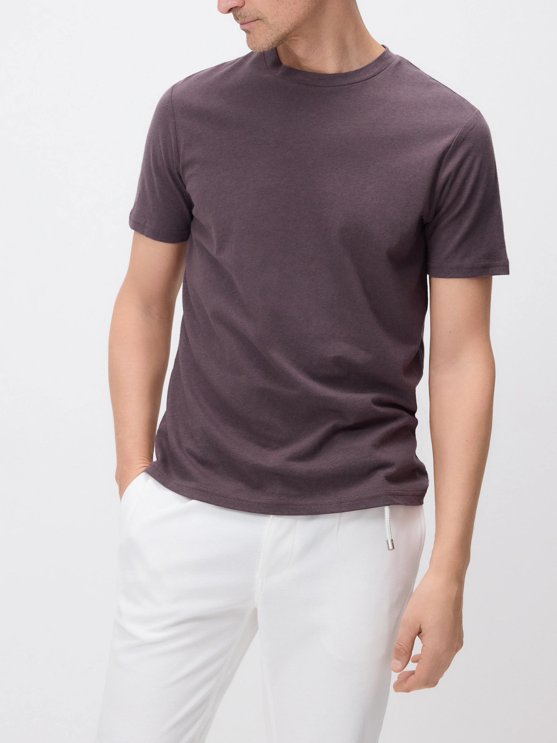 T-shirt regular fit z lnem