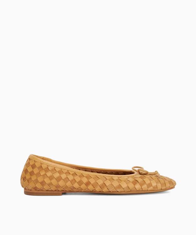 Heat Tan - Woven Ballet Flats
