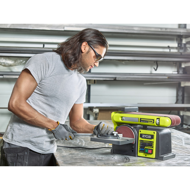 Ponceuse stationnaire électrique à bande et à disque 370 W RYOBI