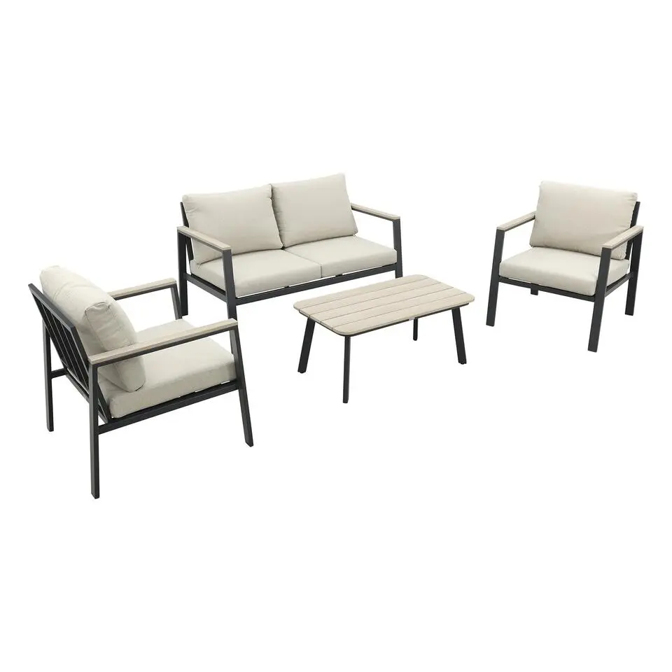 Garden Impressions Solea loungeset 4-delig - donker grijs