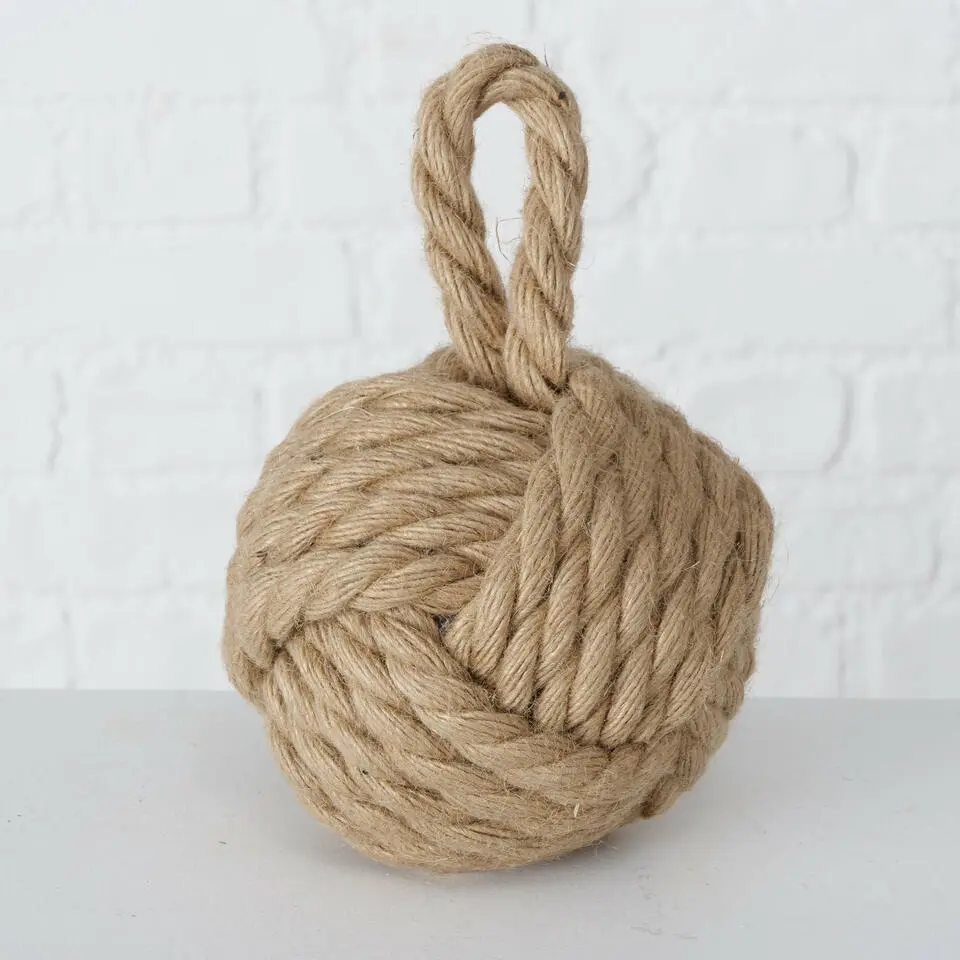 Boltze deurstopper - 1.5 kilo - bruin - jute - 23 x 15 cm