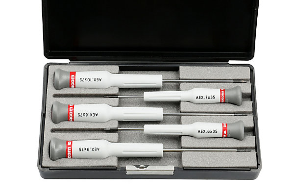 Coffret de 5 tournevis Micro-Tech Torx - FACOM - AEX.J1