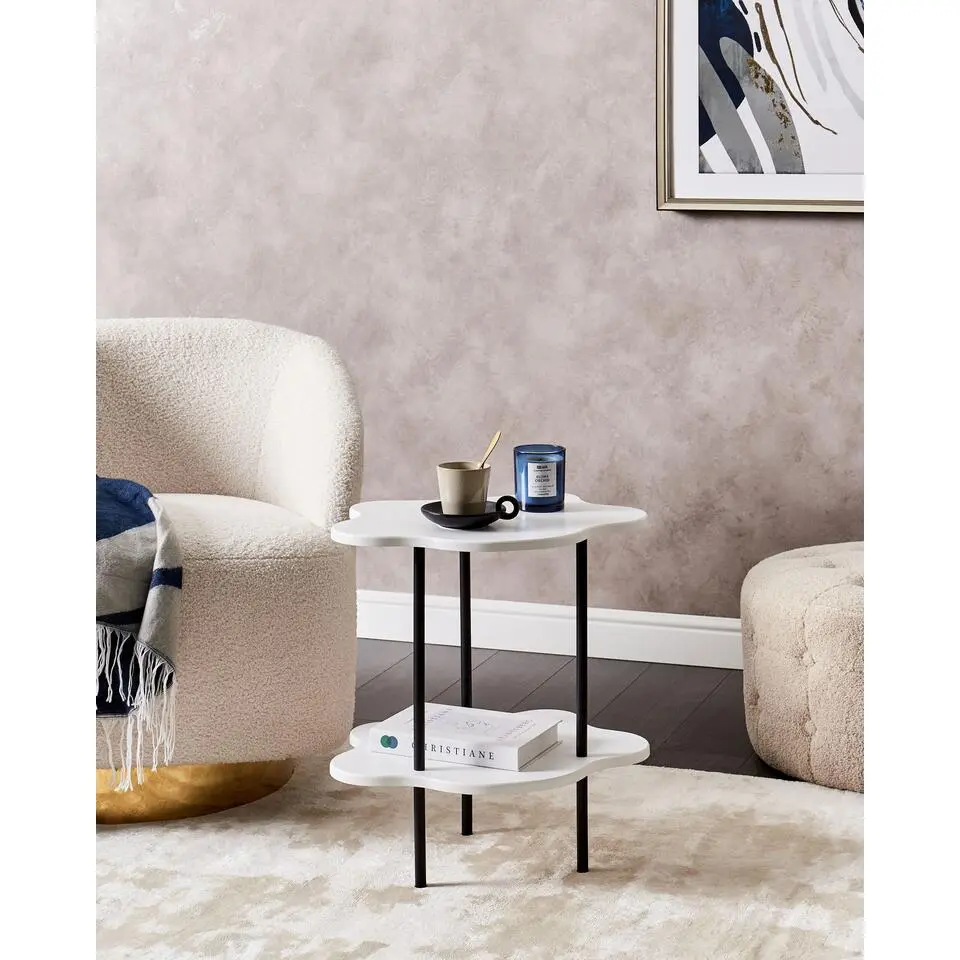 CLOUD - Bijzettafel - Zwart/Wit - MDF