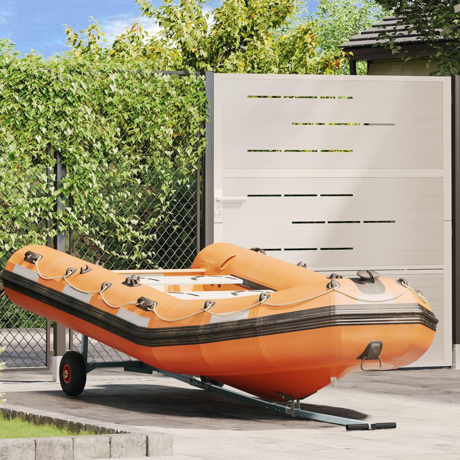 Foldable Adjustable 2-Wheel Boat Trailer  160kg Steel Capacity