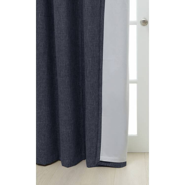 Habitat Blackout Eyelet Curtains - Navy - 117x137cm
